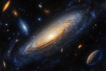 Fototapeta premium Spiral Galaxy in Sky