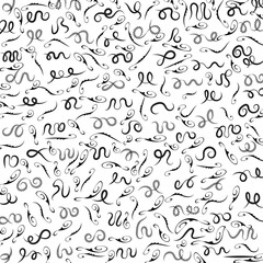 Collection of simple geometric seamless ornamental vector leaf's patterns and swatches. White and grey geometric oriental backgrounds.