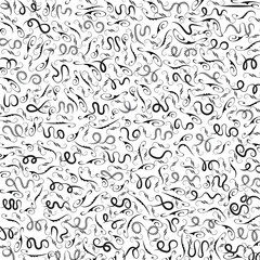 Collection of simple geometric seamless ornamental vector leaf's patterns and swatches. White and grey geometric oriental backgrounds.