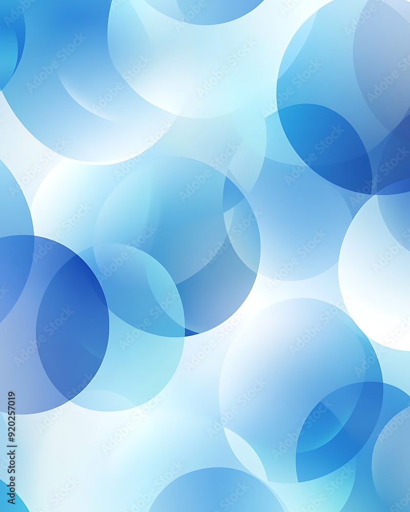 Poster seamless abstract with large soft-edged blue circles