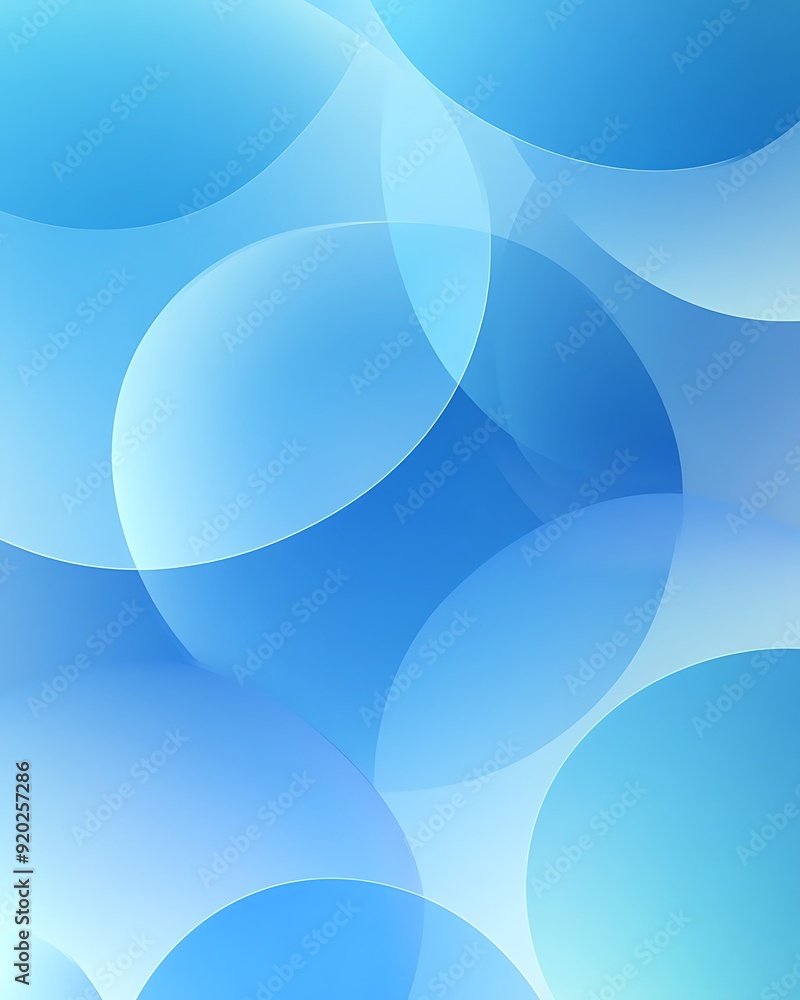 Poster seamless abstract with large soft-edged blue circles