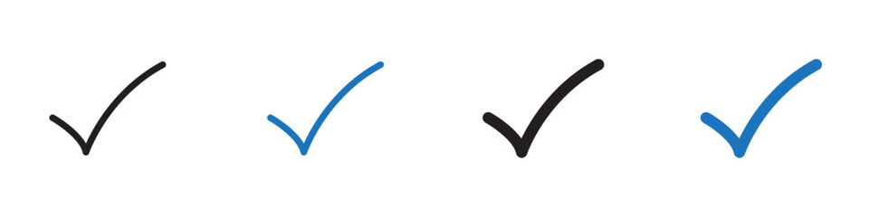 Check mark icon Symbol set collection 