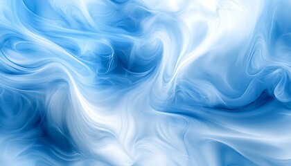 Fototapeta premium Seamless Abstract with Swirling Blue Patterns and White Highlights