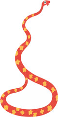 Snake Floral Chinese Symbol Tradition