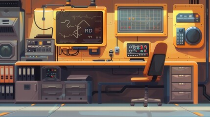 Skilled Technician Working in High-Tech Environment. Professional Technology Services Concept