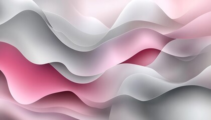 Seamless Abstract with Fluid Wave Patterns in Pink and Grey