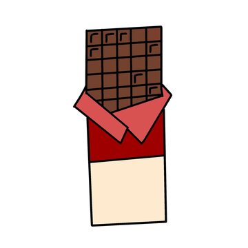 chocolate bar in red wrapper clip art preview