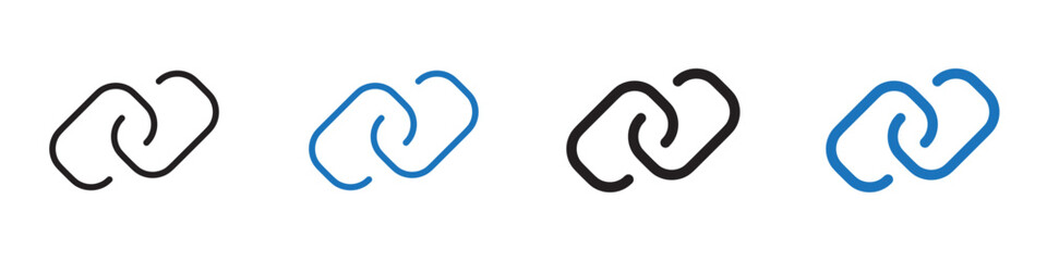 Link icon flat and simple set design