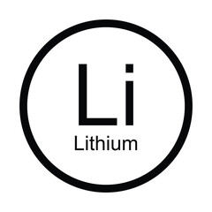 lithium chemical icon periodic