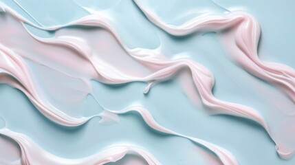 Obraz premium A blue and pink swirl of makeup, creating a sense of movement and fluidity