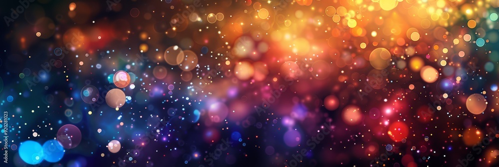 Aufkleber a stunning and mesmerizing display of colorful bokeh lights in an abstract artistic design, perfect 