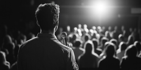 Man speaking at gathering