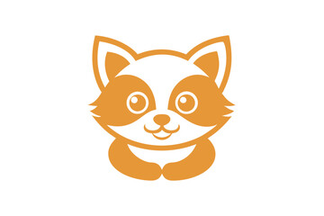 Flat Illustration of Cute Cat Mascot - Kawaii Cartoon Vector, Black Silhouette, Geometric Line Art, Abstract Full Body & Face Clipart