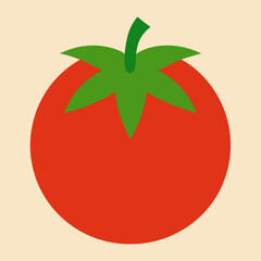 Tomato icon vector art Illustration 