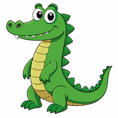 Crocodile art vector illustration