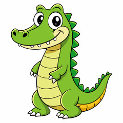 Crocodile art vector illustration