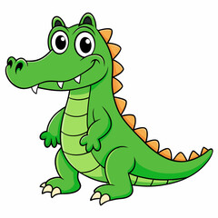 Crocodile art vector illustration