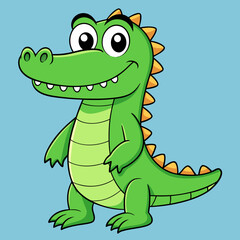 Crocodile art vector illustration