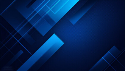 Dark blue background with abstract square shape, dynamic and sport banner concept