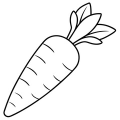 A coloring page of a FOOD CARROT