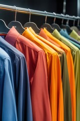 Fototapeta premium Clothes rack with shirts