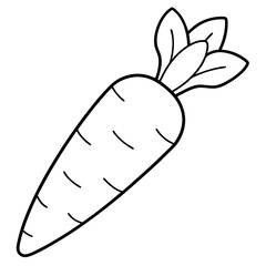 A coloring page of a FOOD CARROT