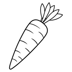 A coloring page of a FOOD CARROT