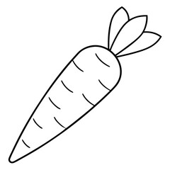 A coloring page of a FOOD CARROT