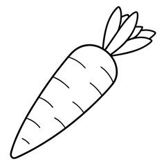 A coloring page of a FOOD CARROT