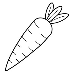A coloring page of a FOOD CARROT