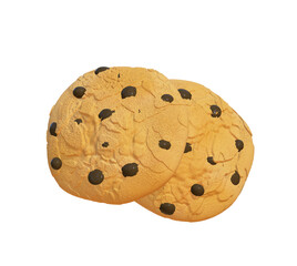 Chocolate chip cookie, a sweet indulgence. 3D render