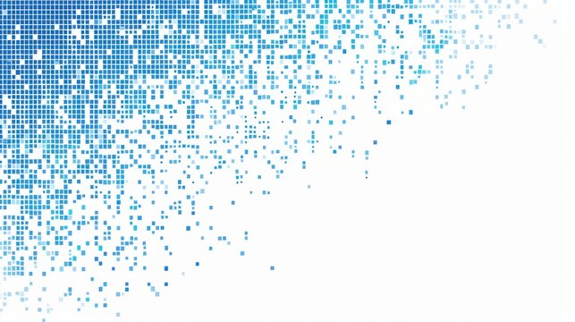 Abstract blue pixel grid background