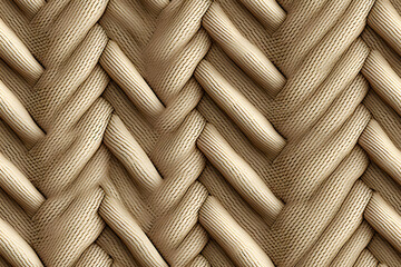 Obraz premium Seamless Macro Wool Weave Fabric Textile Knitted Pattern Design of Interwoven Rope Flat Texture. Yarn Store Background for Packaging, Banner, Decor, Wrap, Fashion, Accessories, Web, and Social