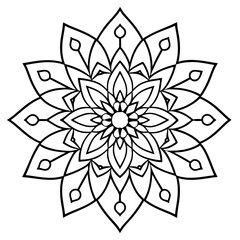 floral mandala design ornamental decorative element