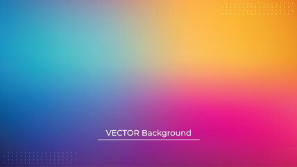 Smooth and blurry colorful gradient mesh background. Modern bright rainbow colors. Easy editable soft colored vector banner template. Premium quality