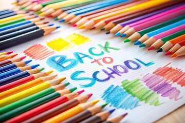 Back to School Colorful Pencils and a Note.