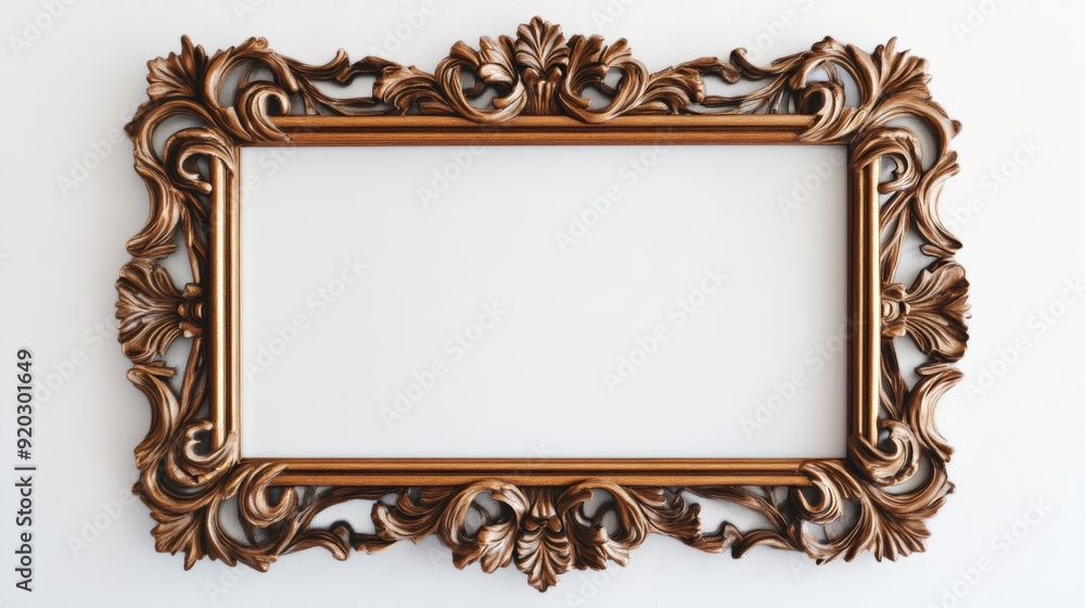 Poster luxury frame with white background, ideal for high-end product display generative ai