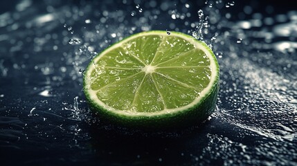 Lime Splashing In Water