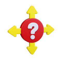 uncertainty 3d render icons