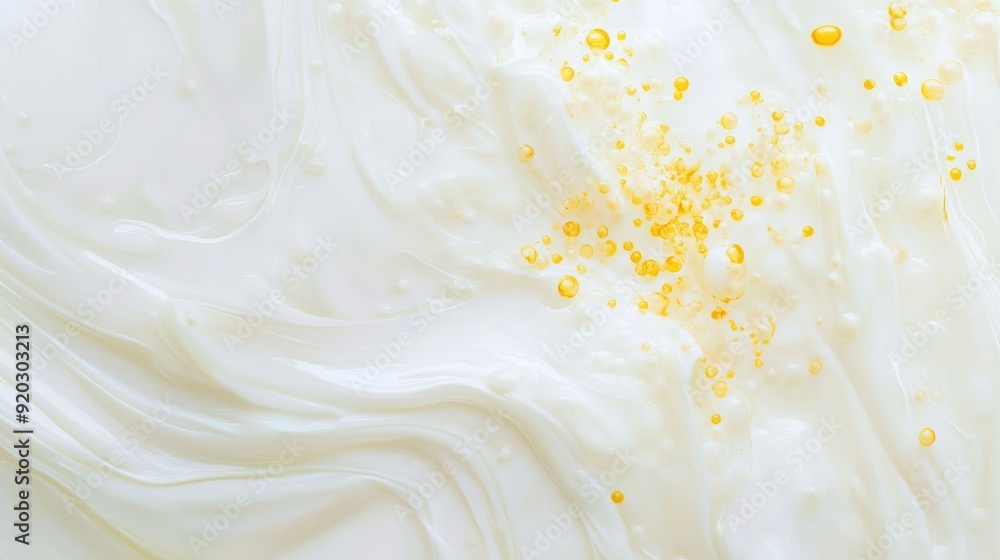 Aufkleber abstract yellow point on white background, nature inspired design element generative ai