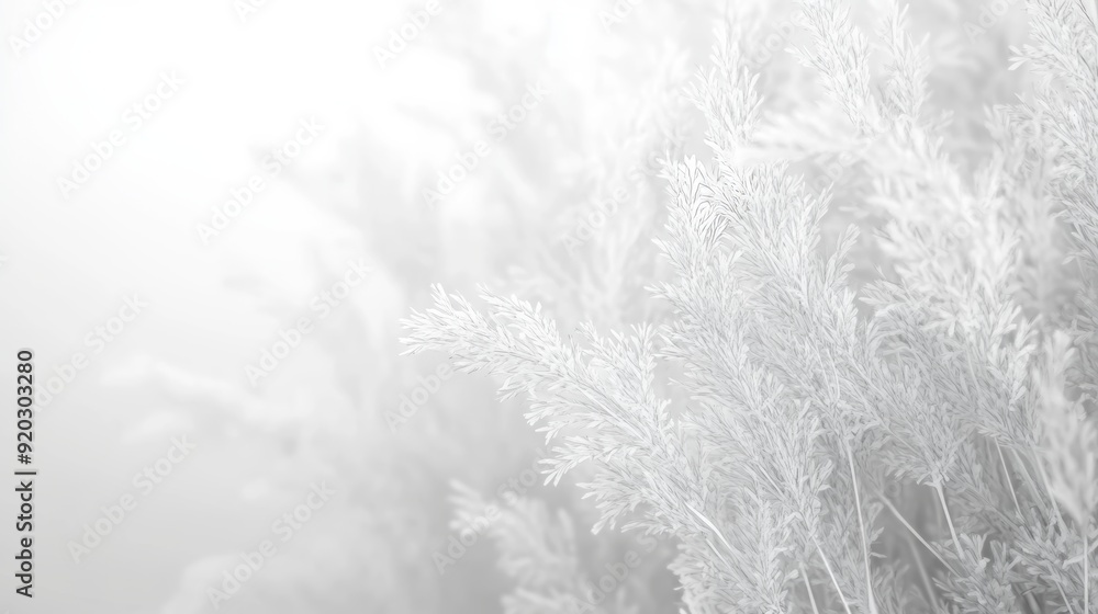 Aufkleber abstract white background with natural elements for design and decoration generative ai