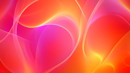 A vibrant abstract background with flowing curves and gradients in shades of pink, orange, and purple, ideal for digital design.