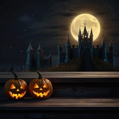 halloween background with pumpkin