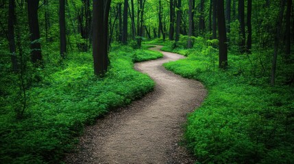 Fototapeta premium Winding Forest Path