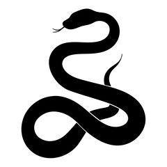 Snake silhouette. Vector illustration isolated on white background
