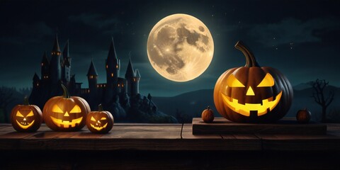 halloween background with pumpkin