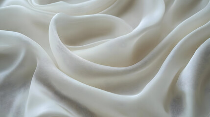 Obraz premium A close-up of soft, flowing white fabric, highlighting its texture and movement.