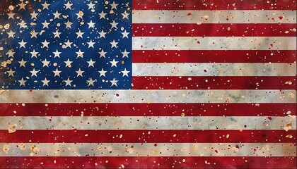 Fototapeta premium Grunge American flag 
