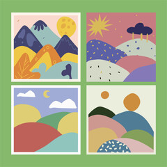 Naklejka premium Vector abstract style images with pastel colors and elegant bends look very beautiful