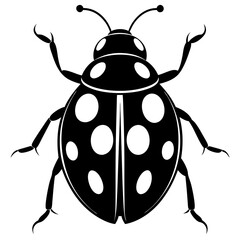 Beetle icon silhouette vector art illustration
